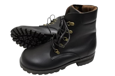 【かぼちゃの馬車 CA-55 ブラック】本革コンフォート紐靴ショートブーツ