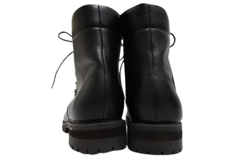 【かぼちゃの馬車 CA-55 ブラック】本革コンフォート紐靴ショートブーツ