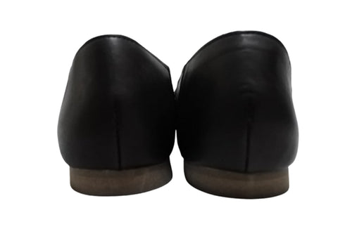 【かぼちゃの馬車 CA-57 ブラック】編み込みオープントゥシューズ