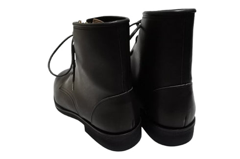 【KOBE DADA CAM-11 ブラック】本革センタージップ紐靴ブーツ