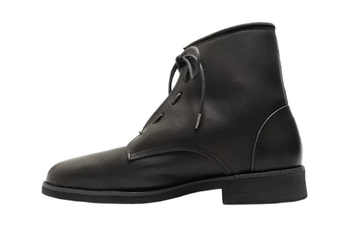 【KOBE DADA CAM-11 ブラック】本革センタージップ紐靴ブーツ