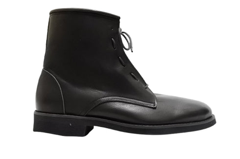 【KOBE DADA CAM-11 ブラック】本革センタージップ紐靴ブーツ