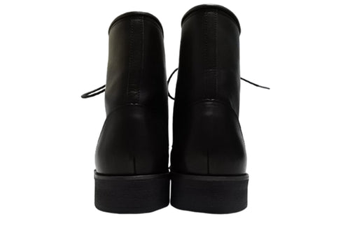 【KOBE DADA CAM-11 ブラック】本革センタージップ紐靴ブーツ