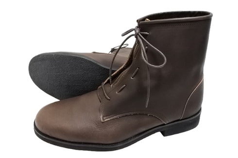 【KOBE DADA CAM-11 ダークブラウン】本革センタージップ紐靴ブーツ