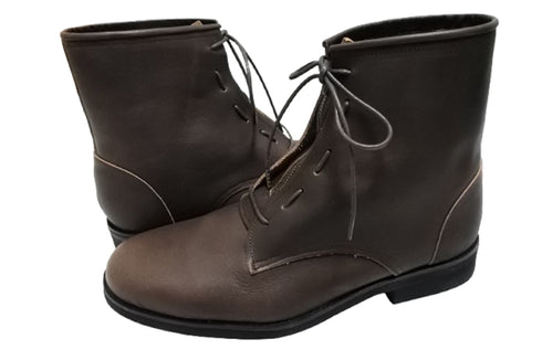 【KOBE DADA CAM-11 ダークブラウン】本革センタージップ紐靴ブーツ