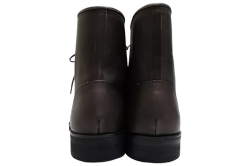 【KOBE DADA CAM-11 ダークブラウン】本革センタージップ紐靴ブーツ