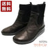 【インコルジェIN7094 ブラック】リブニットショートブーツ