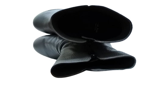 【arui_toe JC1018 グレー】軽量ボロネーゼ製法の本革サイドジップハーフブーツ