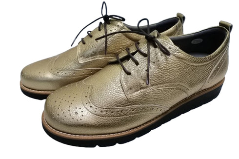 【…AShiOtO KOBE02 ゴールド】超軽量国産牛革ウイングチップシューズ