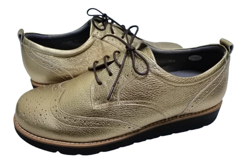 【…AShiOtO KOBE02 ゴールド】超軽量国産牛革ウイングチップシューズ