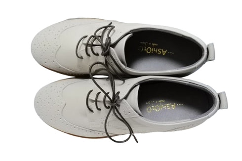 【…AShiOtO KOBE02 グレー】超軽量国産牛革ウイングチップシューズ