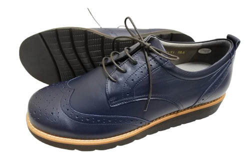 【…AShiOtO KOBE02 ネイビー】超軽量国産牛革ウイングチップシューズ