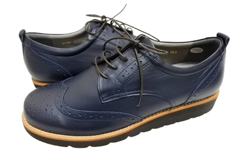 【…AShiOtO KOBE02 ネイビー】超軽量国産牛革ウイングチップシューズ
