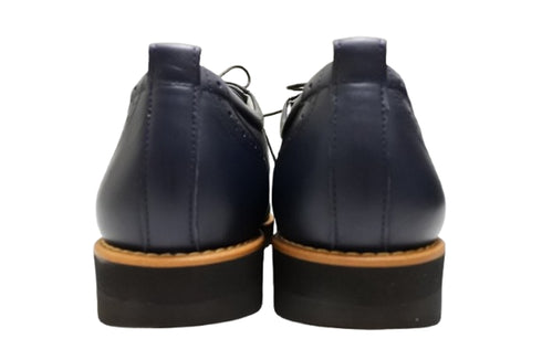 【…AShiOtO KOBE02 ネイビー】超軽量国産牛革ウイングチップシューズ