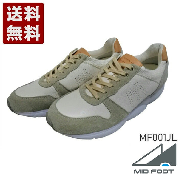 【MIDFOOT MF001JL ホワイト】E-Leather Classic Walk for WOMEN