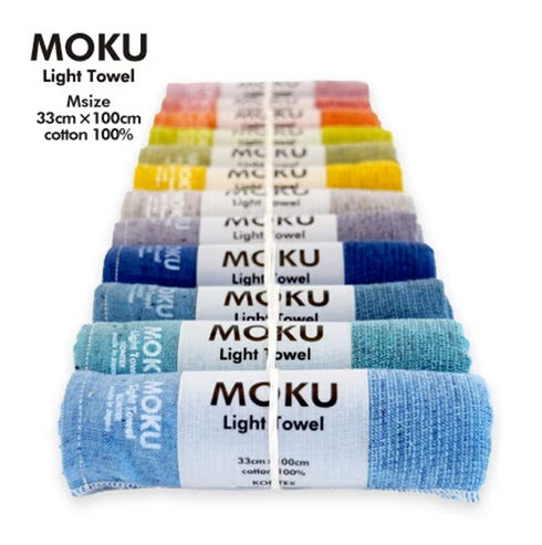 【湯めぐりタオル MOKU ライトタオル Msize】33cmx100cm コットン100% 今治産のフェイスタオル