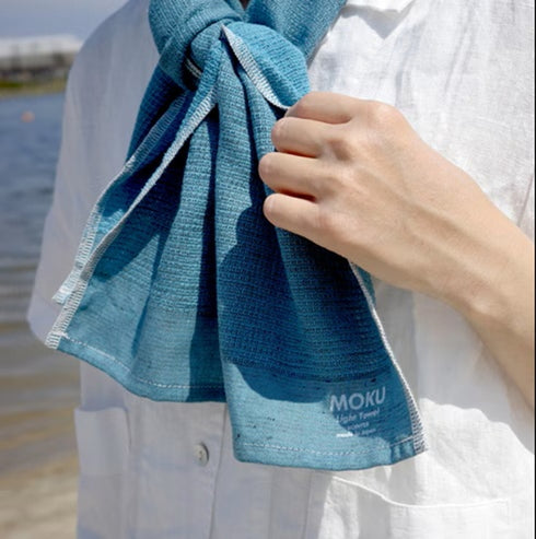 【湯めぐりタオル MOKU ライトタオル Msize】33cmx100cm コットン100% 今治産のフェイスタオル