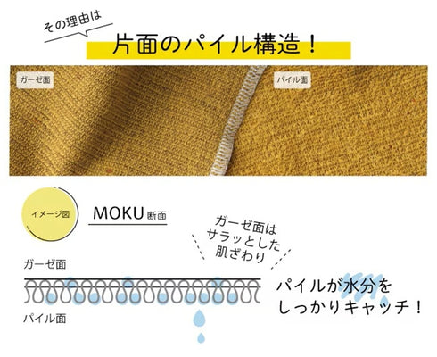 【湯めぐりタオル MOKU ライトタオル Msize】33cmx100cm コットン100% 今治産のフェイスタオル