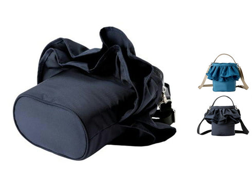 【豊岡鞄 ナオト NEP511 オーシャンブルー】For the Blue m_r tokyoフリルバッグ