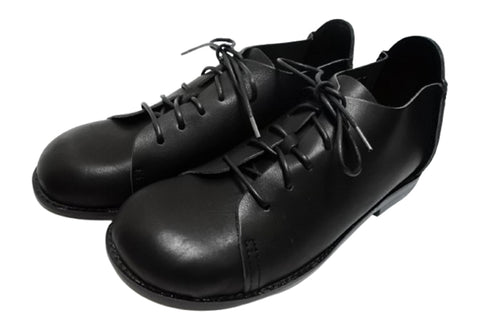 【かぼちゃの馬車 PV-2 ブラック】本革靴紐マニッシュシューズ