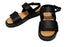 【かぼちゃの馬車 PV-3 ブラック】本革オープントゥサンダル