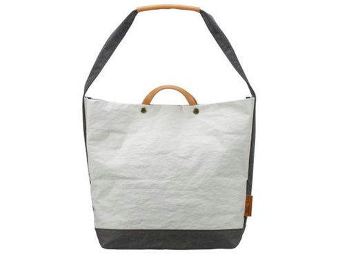 【豊岡鞄 つつむ S2000 ホワイトグレー】TUTUMU News paper tote ショルダーバッグ