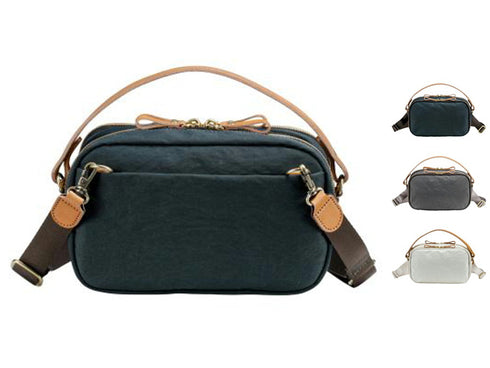 【豊岡鞄 つつむ S4600 グレー】TUTUMU Rectangle ミニショルダーバッグ