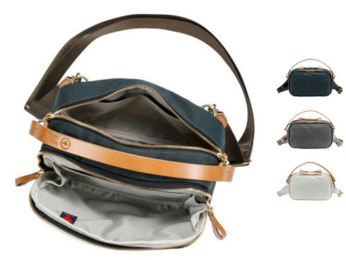 【豊岡鞄 つつむ S4600 グレー】TUTUMU Rectangle ミニショルダーバッグ