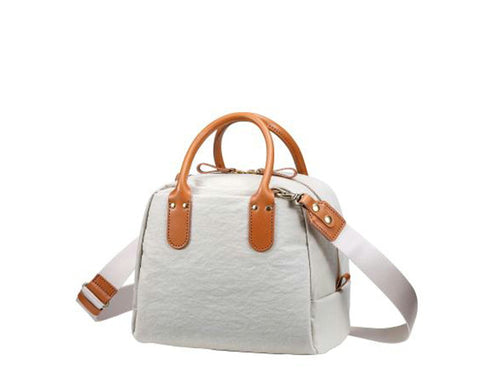 【豊岡鞄 つつむ S5100 ホワイト】TUTUMU Mini Boston Nylon ショルダーバッグ