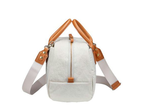 【豊岡鞄 つつむ S5100 ホワイト】TUTUMU Mini Boston Nylon ショルダーバッグ