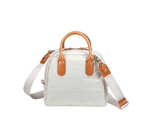 【豊岡鞄 つつむ S5100 ホワイト】TUTUMU Mini Boston Nylon ショルダーバッグ