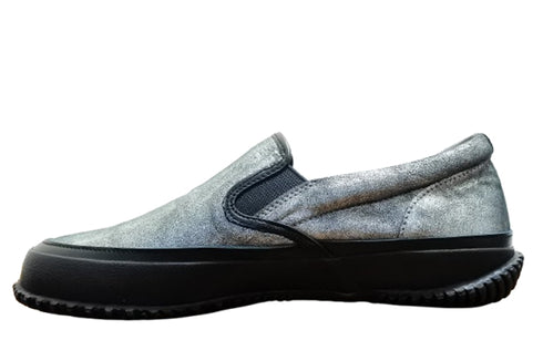 【SPINGLE SP1059 ガンメタル】リラクシーなカンガルーレザースリッポン