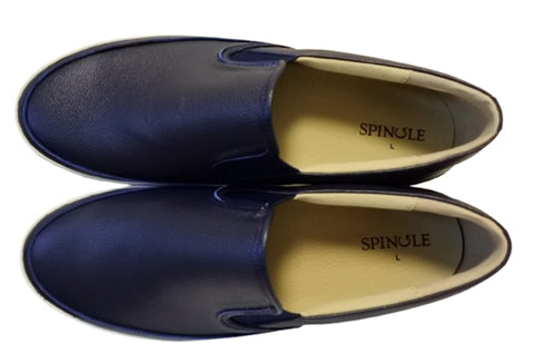 【SPINGLE SP1059 ネイビー】リラクシーなカンガルーレザースリッポン