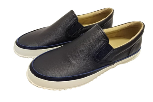 【SPINGLE SP1059 ネイビー】リラクシーなカンガルーレザースリッポン