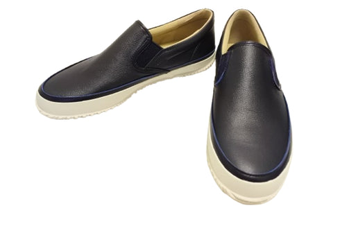 【SPINGLE SP1059 ネイビー】リラクシーなカンガルーレザースリッポン