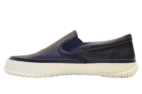 【SPINGLE SP1059 ネイビー】リラクシーなカンガルーレザースリッポン