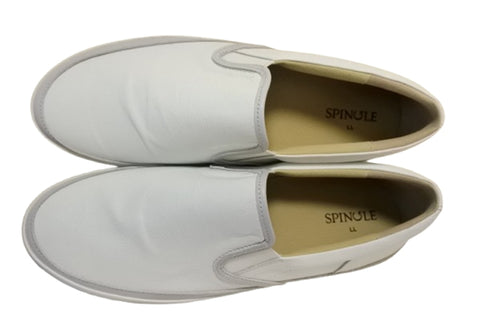 【SPINGLE SP1059 ホワイト】リラクシーなカンガルーレザースリッポン