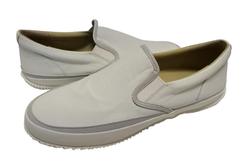 【SPINGLE SP1059 ホワイト】リラクシーなカンガルーレザースリッポン