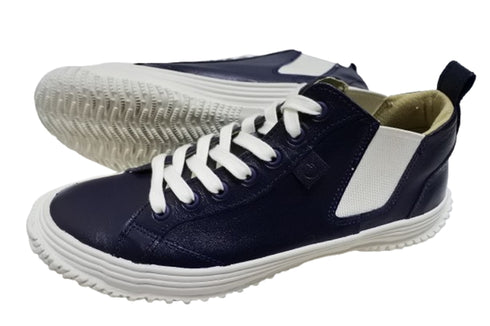 【SPINGLE SP442 ディープネイビー】カンガルー革ミドルカットサイドゴア