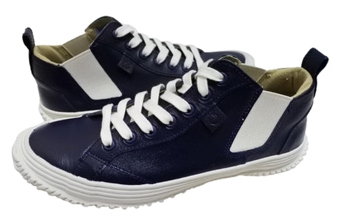 【SPINGLE SP442 ディープネイビー】カンガルー革ミドルカットサイドゴア