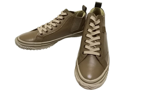 【SPINGLE SP442 オリーブグレー】カンガルー革ミドルカットサイドゴア