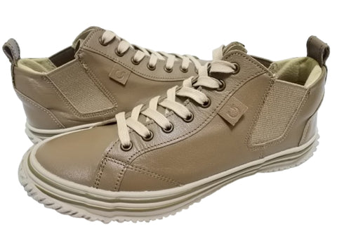 【SPINGLE SP442 オリーブグレー】カンガルー革ミドルカットサイドゴア