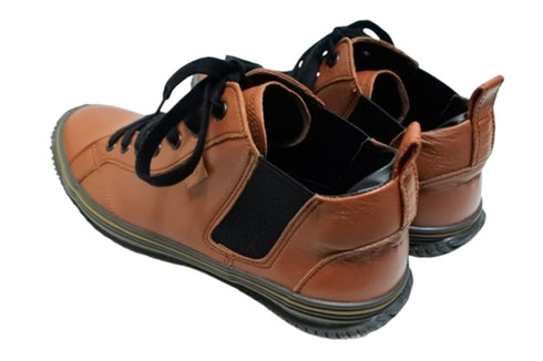 【SPINGLE SP442 レッドブラウン】カンガルー革ミドルカットサイドゴア