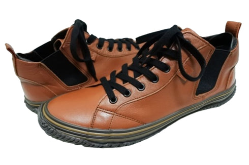 【SPINGLE SP442 レッドブラウン】カンガルー革ミドルカットサイドゴア