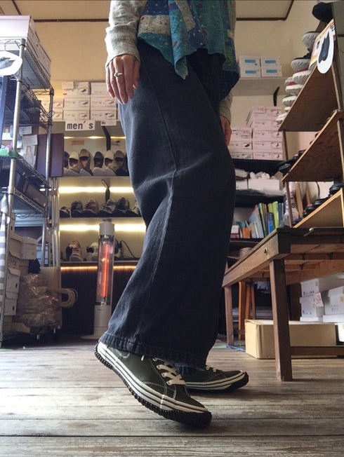 【SPINGLE SP442 オリーブグレー】カンガルー革ミドルカットサイドゴア