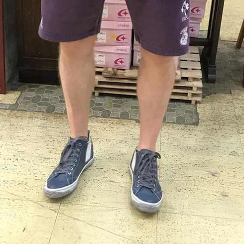 【SPINGLE SP442 アイボリー】カンガルー革ミドルカットサイドゴア