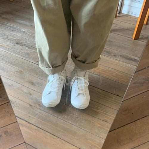 【SPINGLE SP442 アイボリー】カンガルー革ミドルカットサイドゴア