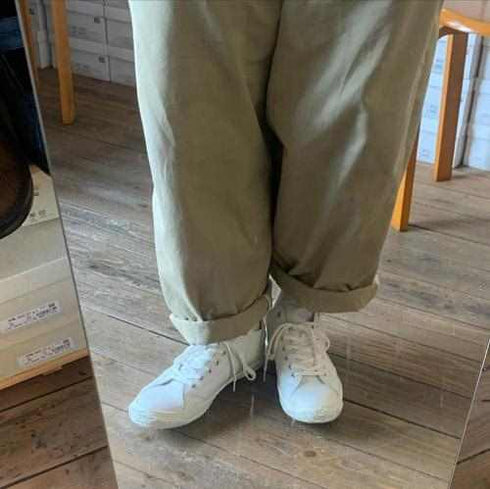 【SPINGLE SP442 アイボリー】カンガルー革ミドルカットサイドゴア