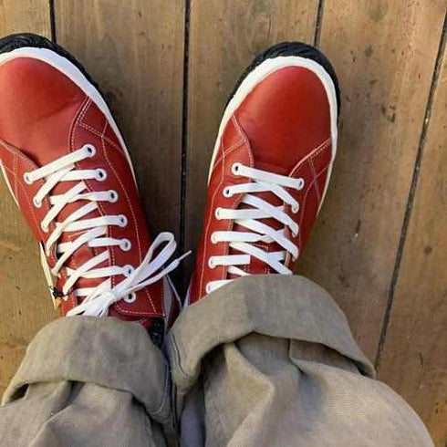 【SPINGLE SP442 アイボリー】カンガルー革ミドルカットサイドゴア