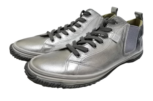 【SPINGLE SP442 シルバー】カンガルー革ミドルカットサイドゴア